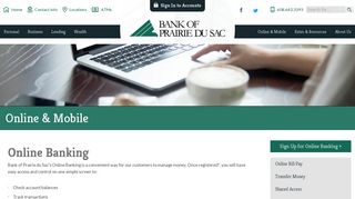 Online Banking - Bank of Prairie du Sac