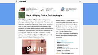 Bank of Ripley Online Banking Login - CC Bank