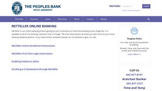 NETTELLER ONLINE BANKING › The Peoples Bank