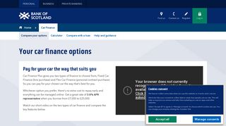 Compare our Car Finance | Car Finance Plus | Bank of Scotland