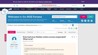Ever had your Halifax online access suspended? What now ...