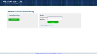 Online-Kundenbereich - Bank of Scotland