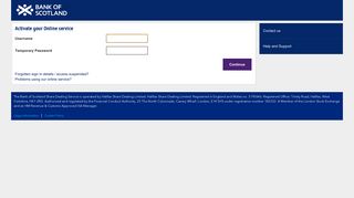 Bank of Scotland - Activate your Online service - Online Share Dealing