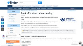 Bank of Scotland share dealing | finder UK - Finder.com