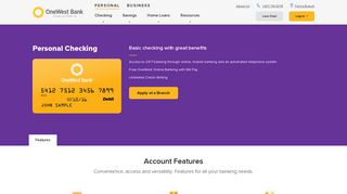 Personal Checking Account | Banking | OneWest Bank