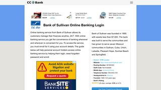 Bank of Sullivan Online Banking Login - CC Bank