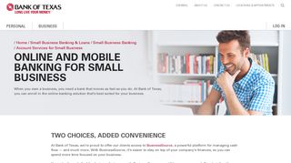 Online & Mobile Banking - Bank of Texas