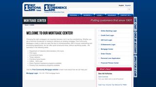 Mortgage Center | First National Bank Texas - First Convenience Bank