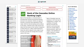 Bank of the Cascades Online Banking Login - Login Bank