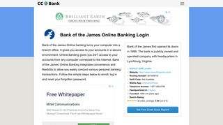 Bank of the James Online Banking Login - CC Bank
