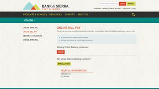 Online Bill Pay | Bank of the Sierra