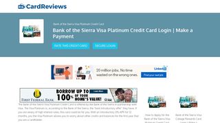 Bank of the Sierra Visa Platinum Credit Card Login | Make a Payment