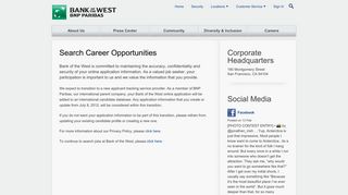 Careers-Search Career Opportunities - Bank of the West