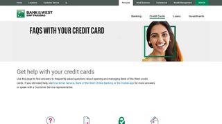 Credit Cards | Help | Bank of the West