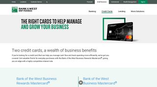 Credit Cards | Small Business | Bank of the West