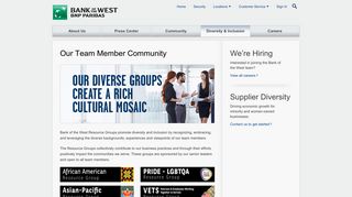 Employee Resource Groups | Bank of the West
