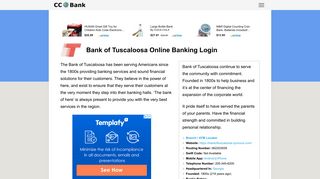Bank of Tuscaloosa Online Banking Login - CC Bank