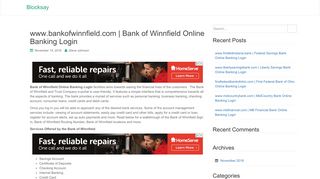 www.bankofwinnfield.com | Bank of Winnfield Online Banking Login ...
