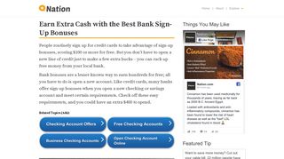 Earn Extra Cash with the Best Bank Sign-Up Bonuses – Nation.com