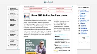 Bank SNB Online Banking Login - Login Bank