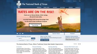 The National Bank of Texas - Welcome!