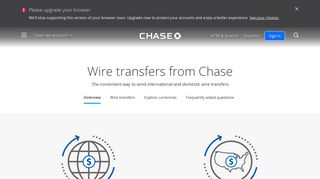 Wire transfers, International and Domestic | Digital | Chase.com