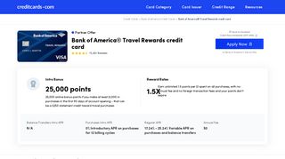 Bank of America® Travel Rewards Credit Card - Apply Online