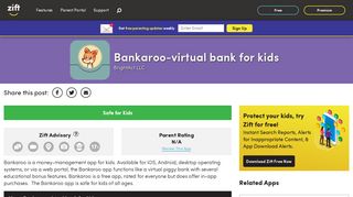 Bankaroo-virtual bank for kids - Zift App Advisor