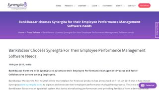 BankBazaar chooses Synergita for their Employee Performance ...