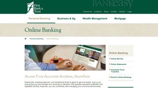Online Banking | First Bank & Trust - BankEASY