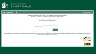 Online Banking Login - NetTeller