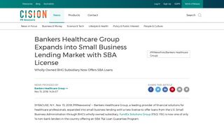 Bankers Healthcare Group Expands into Small Business Lending ...