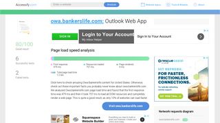 Access owa.bankerslife.com. Outlook Web App