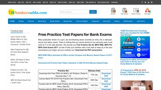 Free Practice Test Papers for Bank Exams - Bankers Adda