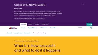 Smishing & Text Message Fraud | NatWest