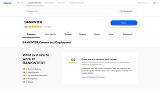 BANKINTER Careers and Employment | Indeed.co.uk
