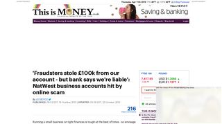 Bankline fraud: NatWest business accounts hit by online scam | This is ...