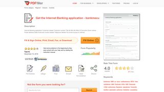 Fillable Online Internet Banking application - bankmecu Fax Email ...