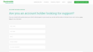 Account Holder Support - BankMobile Disbursements