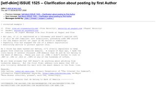 [ietf-dkim] ISSUE 1525 -- Clarification about posting by first ...