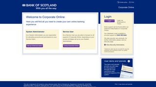 Bank of Scotland - Welcome to Corporate Online
