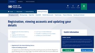 Bank of Scotland | Managing Your Accounts Online