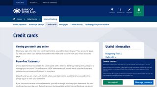Bank of Scotland | Online Banking Help | Credit Cards