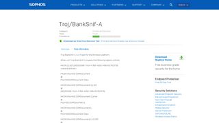 Detailed Analysis - Troj/BankSnif-A - Viruses and Spyware - Advanced ...