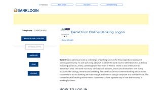 BankOrion Online Banking Logon | Bank Login
