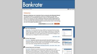 Welcome to Bankrate's Advertiser Portal
