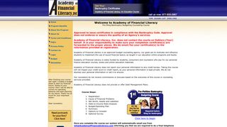 Get a Bankruptcy Certificate - Academy of Financial Literacy