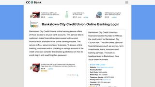 Bankstown City Credit Union Online Banking Login - CC Bank