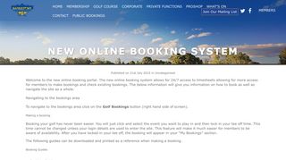 New Online Booking System - Bankstown Golf Club