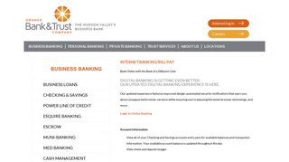 Internet Banking Info | Orange Bank Trust